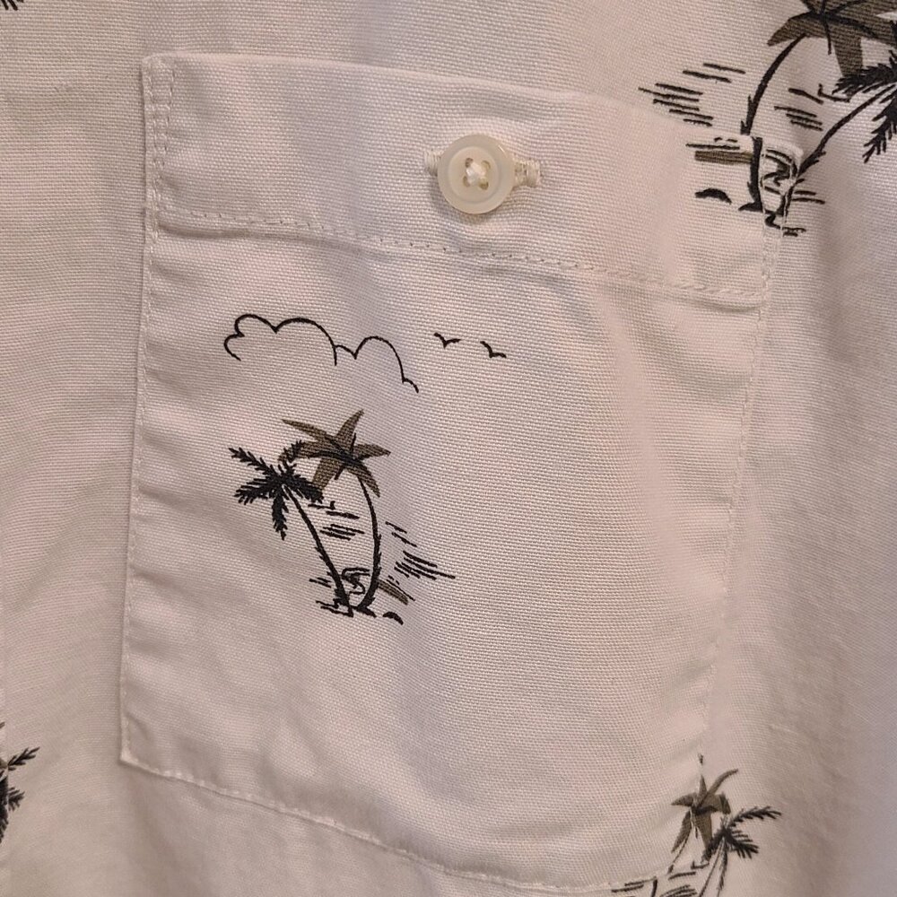 American Eagle Palm Tree Print Button-Up Shirt - Men's Small - Picture 4 of 13